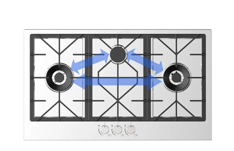 Easy Slide Pan Support of 90cm Gas Stove Easy Slide Pan Support of 90cm Gas Stove