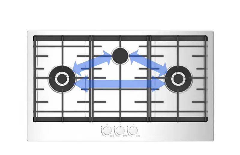 Easy Slide Pan Support of Slim Gas Stove Easy Slide Pan Support of Slim Gas Stove