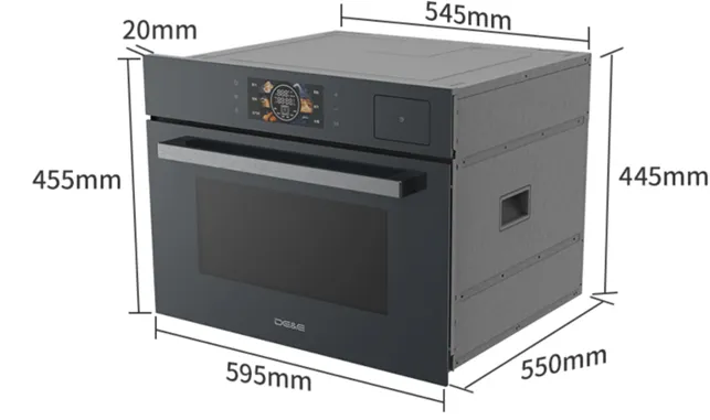 Product Diagram of Steamer and Oven Combo Product Diagram of Steamer and Oven Combo