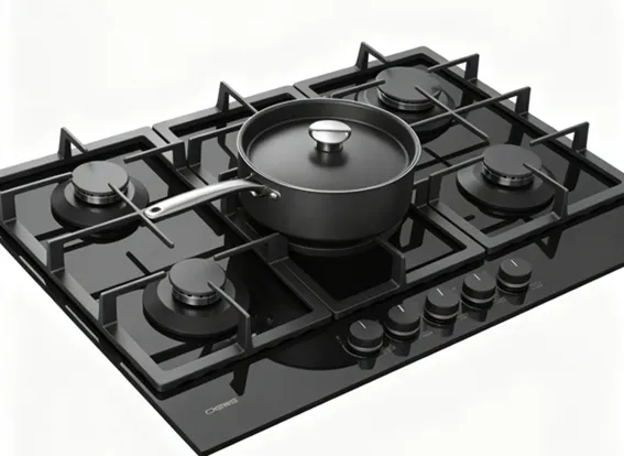 Sturdy Pan Support of Inbuilt Gas Stove Sturdy Pan Support of Inbuilt Gas Stove