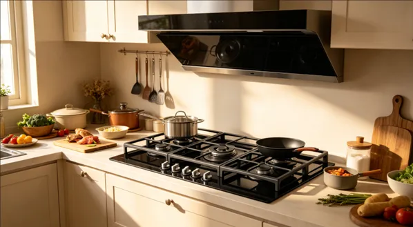 5 Burner Gas Hob with Wok Burner 5 Burner Gas Hob with Wok Burner